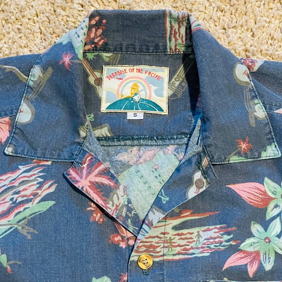 Vintage Paradise of the Pacific Aloha Shirt S 80s - Picture 3 of 5